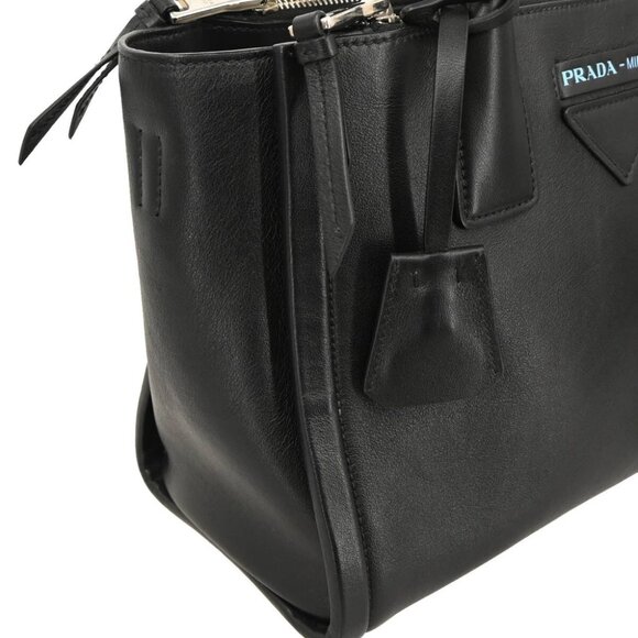 Prada Black Leather Concept 2way Tote Handbag - Picture 3 of 10